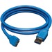 Eaton Tripp Lite Series USB 3.0 SuperSpeed Device Cable (A to Micro-B M/M), Blue, 3 ft. (0.91 m) - (A to Micro-B M/M) 3-ft.
