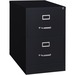 Lorell Vertical File Cabinet - 2-Drawer - 18" x 26.5" x 28.4" - 2 x Drawer(s) for File - Legal - Vertical - Lockable, Ball-bearing Suspension, Heavy Duty - Black - Steel - Recycled