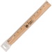 Business Source 12" Imperial Wood Ruler - 12" Length - 1/16 Graduations - Imperial Measuring System - Wood - 1 Each - Brown 