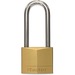 Master Lock 140DLH Padlock - Keyed Different - 0.25" (6.35 mm) Shackle Diameter - Corrosion Resistant - Solid Brass - 1 Each