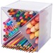 Deflecto Stackable Cube Organizer - 4 Compartment(s) - 6" (152.40 mm) Height x 6" (152.40 mm) Width x 7.2" (184.15 mm) Depth - Desktop - Stackable - Clear - Plastic - 1 Each