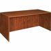 Lorell Essentials Series Rectangular Desk Shell - 59" x 29.5" x 29.5" - Finish: Cherry, Laminate - Grommet