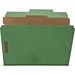 Nature Saver Letter Recycled Classification Folder - 8 1/2" x 11" - 2" Fastener Capacity for Folder - Top Tab Location - 1 Divider(s) - Green - 100% Recycled - 10 / Box