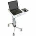 Ergotron Neo-Flex 24-205-214 Laptop Cart - 15 lb Capacity - 4 Casters - Aluminum, Plastic, Steel - 28.8" Width x 47.8" Height - Two-tone Gray