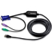 ATEN KVM Cable - 15 ft KVM Cable for Keyboard/Mouse, KVM Switch - First End: 1 x RJ-45 Network - Female - Second End: 2 x Mini-DIN (PS/2) - Male, 1 x 15-pin HD-15 - Male - Black - 1