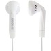 Koss KE5 Earphone - Stereo - White - Mini-phone (3.5mm) - Wired - 16 Ohm - 60 Hz 20 kHz - Earbud - Binaural - Outer-ear - 4 ft Cable