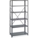 Safco Commercial 6 Shelf Kit - 36" (91.44 cm) Width x 18" (45.72 cm) Depth x 75" (190.50 cm) Height - 6 x Shelf(ves) - 4500 lb (2041165.67 g) Load Capacity - Double-sided - Gray - Powder Coated, Dark Gray - Steel - Assembly Required