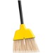 Genuine Joe Angle Broom - Polyvinyl Chloride (PVC) Bristle - 47" (1193.80 mm) Handle Length - 54.50" (1384.30 mm) Overall Length - Plastic Handle - 1 Each - Yellow