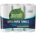 Seventh Generation 100% Recycled Paper Towels - 2 Ply - 11" x 5.40" - 140 Sheets/Roll - White - Paper - Absorbent, Hypoallergenic, Strong, Dye-free, Perforated, Fragrance-free, Non-chlorine Bleached - 6 / Pack