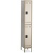 Safco Double-Tier Two-tone Locker with legs - 12" x 18" x 78" - Recessed Locking Handle - Tan - Steel