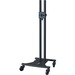 Premier Mounts PSD-EB60C Elliptical Floor Cart with 60" Poles - Up to 61" Screen Support - 200 lb Load Capacity - Flat Panel Display Type Supported - 68" Height x 36.2" Width - Floor Stand - Polished - Black