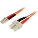StarTech.com 3m Fiber Optic Cable - Multimode Duplex 50/125 - LSZH - LC/SC - OM2 - LC to SC Fiber Patch Cable - LC Male Network - SC Male Network - 9.6ft