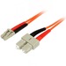 StarTech.com 2m Fiber Optic Cable - Multimode Duplex 50/125 - LSZH - LC/SC - OM2 - LC to SC Fiber Patch Cable - Connect fiber network devices for high-speed transfers with LSZH rated cable - LC/SC Fiber Optic Cable - 2 m LC to SC Fiber Patch Cable - 2 met