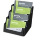 Deflecto 4 Tier Business Card Holder - 3.5" x 3.9" x 4.1" x - Plastic - 1 Each - Black