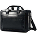 Samsonite Business Carrying Case for 15.6" Notebook - Black - Leather Body - Shoulder Strap, Handle - 12.2" Height x 16.9" Width x 6.1" Depth