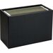 Dacasso Classic Leather Hanging File Folder Box - Media Size Supported: Letter 8.50" x 11" - Top Grain Leather, Velveteen - Black - For File Folder - 1 Each
