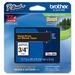Brother P-Touch TZe Flat Surface Laminated Tape - 3/4" Width - Gold - 1 Each - Water Resistant - Grease Resistant, Grime Resistant, Temperature Resistant
