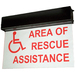 Talkaphone ETP-SIGN/LD Deluxe Lighted Information Sign - AREA OF RESCUE ASSISTANCE Print/Message - 14" Width x 10.6" Height - Rectangular Shape