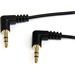 StarTech.com 6 ft Slim 3.5mm Right Angle Stereo Audio Cable - M/M - Connect an iPhone® or other MP3 player to a car stereo