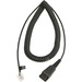 Jabra 8800-01-19 Coiled Phone Audio Cable Adapter - 6.56 ft Phone Cable - First End: Quick Disconnect - Second End: RJ-10 Phone - Black
