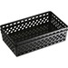 Officemate Plastic Supply Basket - 2.4" Height x 10.1" Width x 6.1" Depth - Black - Plastic