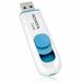 Adata 64GB Classic C008 USB2.0 Flash Drive - 64 GB - USB 2.0 - White, Blue - Lifetime Warranty