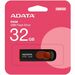 Adata 32GB Classic C008 USB 2.0 Flash Drive - 32 GB - USB 2.0 - Black, Red
