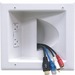 Peerless-AV Recessed Low Voltage Media Plate With Duplex Surge Suppressor - 2 x Power Receptacles - 125 V AC / 15 A In-wall - 1 Pack