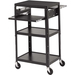 Bretford Basics A2642DNS-E5 Multimedia Cart with 6-Outlet Electrical - 4 Casters - 5" Caster Size - Steel - 24" Width x 18" Depth x 43" Height - Black