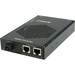 Perle S-1110DPP-S1SC80U Media Converter - 1 x Network (RJ-45) - 2 x SC Ports - 10/100/1000Base-T, 1000Base-BX-U - 49.71 Mile - Rail-mountable, Rack-mountable
