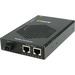 Perle S-1110DPP-S1SC120U Media Converter - 1 x Network (RJ-45) - 2 x SC Ports - 10/100/1000Base-T, 1000Base-BX-U - 74.56 Mile - Rail-mountable, Rack-mountable