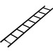 Middle Atlantic 90° Vert. Inside Ladder Bend, 24" W - Cable Ladder Bend - Black Powder Coat - 1 Pack - Steel