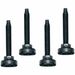 Middle Atlantic Heavy-Duty Leveling Feet - 1.4" Width x 1.4" Depth x 4" Height - Steel, Rubber - Black