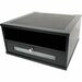 Victor 1175-5 Midnight Black Monitor Riser - Flat Panel Display Type Supported - 1 x Shelf(ves)13.4" Width x 13.4" Depth - Desktop - Matte Black - Faux Leather, Wood, Glass, Metal - Black