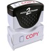 COSCO 2-Color Shutter Stamp - Message Stamp - "COPY" - 0.50" Impression Width - 20000 Impression(s) - Red, Blue - Rubber, Plastic - 1 Each