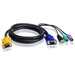 ATEN Combo kVM Cable - 4 ft KVM Cable for KVM Switch, Keyboard/Mouse, Video Device - First End: 1 x SPHD - Male - Second End: 1 x 15-pin HD-15, 1 x 6-pin Mini-DIN, 1 x USB Type A, 1 x Mini-DIN - Male - Shielding
