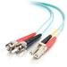 C2G-3m LC-ST 10Gb 50/125 OM3 Duplex Multimode Fiber Optic Cable (TAA Compliant) - Aqua - Fiber Optic for Network Device - LC Male - ST Male - 10Gb - 50/125 - Duplex Multimode - OM3 - 10GBase-SR, 10GBase-LRM - TAA Compliant - 3m - Aqua"