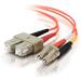 C2G-3m LC-SC 50/125 OM2 Duplex Multimode Fiber Optic Cable (TAA Compliant) - Orange - Fiber Optic for Network Device - LC Male - SC Male - 50/125 - Duplex Multimode - OM2 - TAA Compliant - 3m - Orange