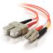 C2G-9m LC-SC 62.5/125 OM1 Duplex Multimode Fiber Optic Cable (TAA Compliant) - Orange - Fiber Optic for Network Device - LC Male - SC Male - 62.5/125 - Duplex Multimode - OM1 - TAA Compliant - 9m - Orange