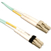 Eaton Tripp Lite Series 10Gb Duplex Multimode 50/125 OM3 LSZH Fiber Patch Cable (Mini-LC / LC) - Aqua, 3M (10 ft.) - 10 ft Fiber Optic Network Cable for Network Device - First End: 2 x LC Network - Male - Second End: 2 x Mini-LC Network - Male - Patch Cab