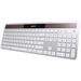 Logitech Wireless Solar Keyboard K750 - Gray - Brown Box - Wireless Connectivity - RF - 32.81 ft - 2.40 GHz - USB Interface Multimedia, Eject, Brightness Hot Key(s) - MAC - Mac - Silver