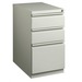 Lorell 23" Box/Box/File Mobile File Cabinet with Full-Width Pull - 15" x 22.9" x 27.8" - 3 x Drawer(s) for Box, File - Letter - Vertical - Ball-bearing Suspension, Security Lock, Recessed Handle - Light Gray - Steel - Recycled