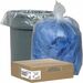 Nature Saver Recycled Trash Can Liners - Large Size - 45 gal - 40" Width x 46" Length x 1.50 mil (38 Micron) Thickness - Low Density - Clear - 100/Carton - Pilferage Control