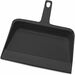 Genuine Joe Heavy-duty Plastic Dust Pan - 12" Wide - Plastic - Black - 1 Each