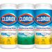 Clorox Disinfecting Cleaning Wipes Value Pack - Ready-To-Use Wipe - Fresh, Citrus Blend Scent - 35 / Canister - 3 / Pack - White