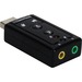 QVS USB to 2.1 Stereo Audio Adaptor - 2 x Mini-phone Stereo Audio Female - 1 x Type A USB 2.0 USB Male - Blue