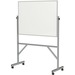 Ghent Dry Erase Board - 48" (4 ft) Width x 36" (3 ft) Height - White Surface - Satin Aluminum Frame - Rectangle - Vertical - Assembly Required - 1 Each