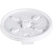 Dart Lids for Foam Cups and Containers - Round - Foam - 1000 / Carton - White