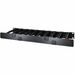 APC by Schneider Electric Horizontal Cable Manager - Cable Manager - Black - 1U Rack Height