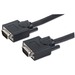 Manhattan SVGA HD15 Male to HD15 Male Monitor Cable, 100', Black - Fully shielded to reduce EMI interference for improved video transmission